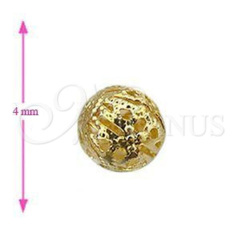 Oro Laminado Bead, Gold Filled Style Ball Design, Golden Finish, 5.234.029.4