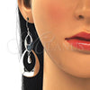 Sterling Silver Stud Earring, Teardrop Design, Polished, Rhodium Finish, 02.367.0021
