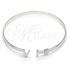 Rhodium Plated Individual Bangle, Polished, Rhodium Finish, 07.185.0017.1.06 (05 MM Thickness, One size fits all)