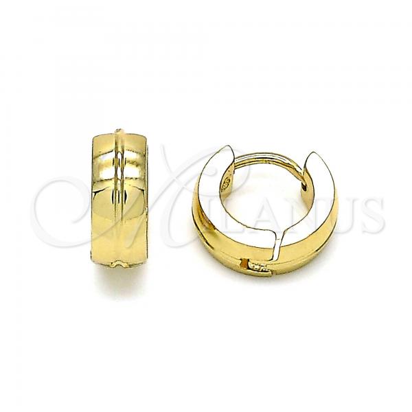 Stainless Steel Huggie Hoop, Polished, Golden Finish, 02.255.0010.1.10