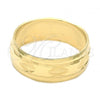 Oro Laminado Wedding Ring, Gold Filled Style Diamond Cutting Finish, Golden Finish, 5.164.033.06 (Size 6)