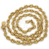 Oro Laminado Basic Necklace, Gold Filled Style Puff Mariner Design, Polished, Golden Finish, 04.63.1310.24