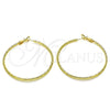 Oro Laminado Large Hoop, Gold Filled Style Diamond Cutting Finish, Golden Finish, 02.93.0012.50