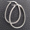 Sterling Silver Medium Hoop, Diamond Cutting Finish, Silver Finish, 02.389.0126.30
