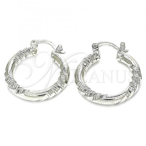Rhodium Plated Small Hoop, Polished, Rhodium Finish, 02.170.0228.1.25