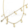 Oro Laminado Necklace and Bracelet, Gold Filled Style Polished, Golden Finish, 06.63.0213