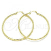 Oro Laminado Large Hoop, Gold Filled Style Diamond Cutting Finish, Golden Finish, 02.213.0263.60