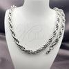 Stainless Steel Necklace and Bracelet, Rope Design, Polished, Steel Finish, 06.116.0022