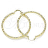 Oro Laminado Large Hoop, Gold Filled Style Diamond Cutting Finish, Golden Finish, 02.213.0245.1.50