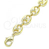 Oro Laminado Basic Bracelet, Gold Filled Style Puff Mariner Design, Polished, Golden Finish, 04.63.1411.08