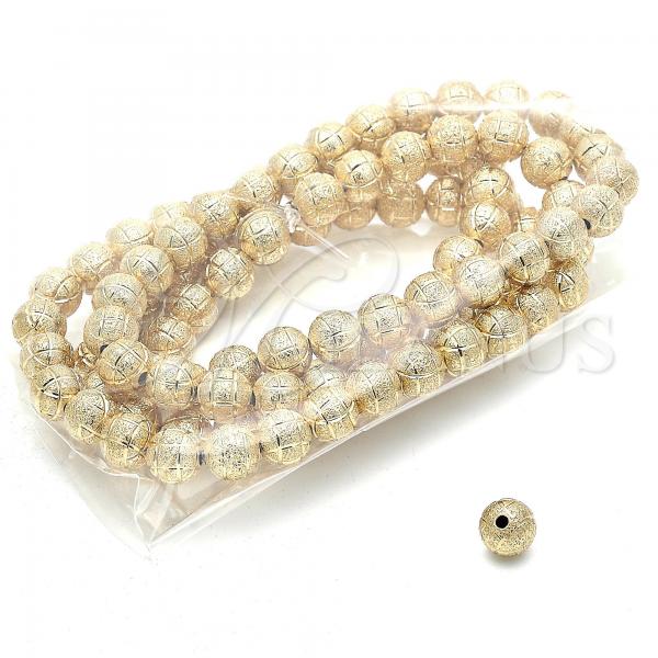 Oro Laminado Bead, Gold Filled Style Ball Design, Matte Finish, Golden Finish, 5.234.030.08.100