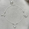 Sterling Silver Charm Bracelet, Star Design, Polished, Silver Finish, 03.409.0019.07