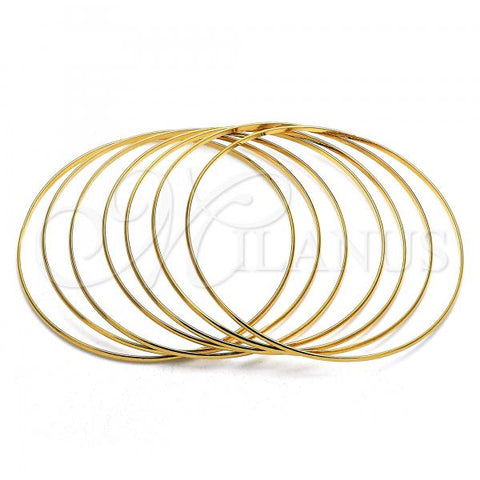 Stainless Steel Semanario Bangle, Polished, Golden Finish, 07.244.0008.1.05 (02 MM Thickness, Size 5 - 2.50 Diameter)