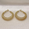 Oro Laminado Medium Hoop, Gold Filled Style Spiral Design, Polished, Golden Finish, 02.213.0682.30