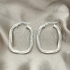 Sterling Silver Medium Hoop, Diamond Cutting Finish, Silver Finish, 02.389.0152.30