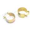 Oro Laminado Small Hoop, Gold Filled Style Polished, Tricolor, 02.163.0042.1.15