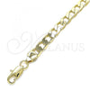Oro Laminado Basic Anklet, Gold Filled Style Curb Design, Polished, Golden Finish, 5.222.001.12