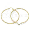 Oro Laminado Extra Large Hoop, Gold Filled Style Diamond Cutting Finish, Tricolor, 02.213.0152.1.70