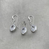 Sterling Silver Earring and Pendant Adult Set, with White Cubic Zirconia, Polished, Silver Finish, 10.394.0001