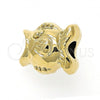 Oro Laminado Love Link Pendant, Gold Filled Style Fish Design, Golden Finish, 05.179.0010