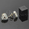 Oro Laminado Stud Earring, Gold Filled Style Love Knot Design, Turquoise Enamel Finish, Golden Finish, 5.126.057.4 *PROMO*