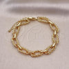 Oro Laminado Fancy Bracelet, Gold Filled Style Polished, Golden Finish, 03.415.0005.07