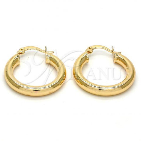 Oro Laminado Small Hoop, Gold Filled Style Polished, Golden Finish, 5.136.006.25