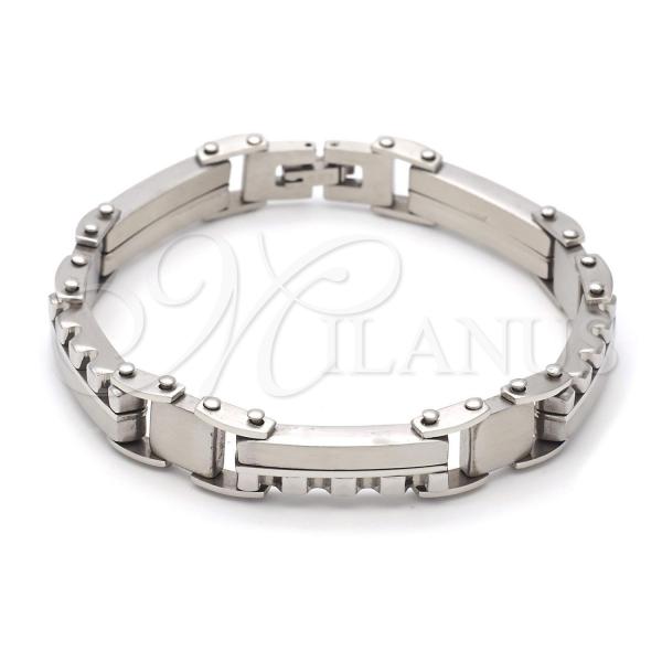 Stainless Steel Solid Bracelet, Polished, Steel Finish, 03.63.1499.08