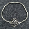 Sterling Silver Adjustable Bolo Bracelet, Tree Design, Polished, Silver Finish, 03.392.0014.07