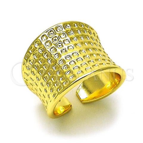 Oro Laminado Elegant Ring, Gold Filled Style Chunky Design, Polished, Golden Finish, 01.341.0157