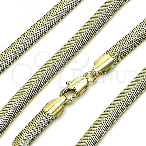 Oro Laminado Basic Necklace, Gold Filled Style Rat Tail Design, Polished, Golden Finish, 04.213.0065.18