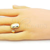 Oro Laminado Elegant Ring, Gold Filled Style Chunky Design, Polished, Golden Finish, 01.341.0117