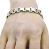 Stainless Steel Solid Bracelet, Polished, Two Tone, 03.114.0300.09