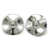 Rhodium Plated Stud Earring, Chunky Design, Polished, Rhodium Finish, 02.385.0053.1