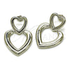Rhodium Plated Stud Earring, Chunky Design, Polished, Rhodium Finish, 02.418.0003.1