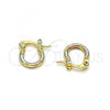 Oro Laminado Small Hoop, Gold Filled Style Polished, Tricolor, 02.96.0080.2.10