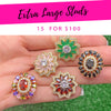 15 aretes extragrandes ($6.67 cada uno) por $100 en capas de oro