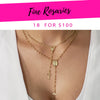 18 Rosarios Finos ($5.56) por $100 Oro Laminado