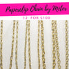 12 metros de cadenas de clip ($8.33/metro) por $100 Gold Layered