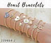 15 pulseras de corazón en capas de oro ($6.67) c/u