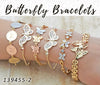 20 pulseras de mariposa en capas de oro ($5.00) c/u