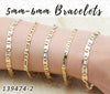 20 piezas de pulseras básicas de 5 mm y 6 mm en capas de oro ($5,00) c/u