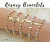 18 pulseras de rosario en capas de oro ($5.55) c/u