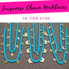 18 collares con dijes de turquesa ($5.55 cada uno) por $100 en capas de oro