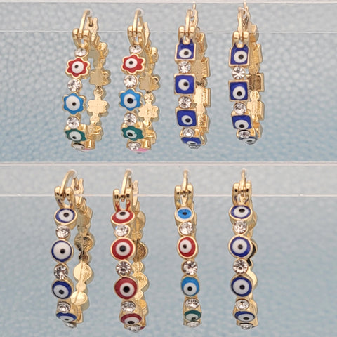 20prs Lucky Eye Hoops hasta 20mm en Gold Layered ($5.00) c/u