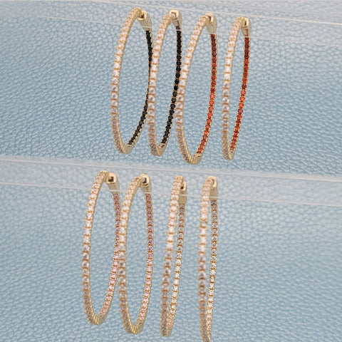 8prs de Inside Out Large Hoops 02.156.0567.50 en Gold Layered ($12.50) c/u