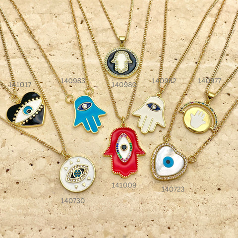 20 piezas de collares de la suerte en capas de oro ($5.00) c/u