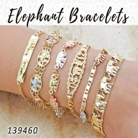 20 Elephant Bracelets in Gold Layered ($5.00) ea