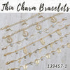25 pulseras delgadas con dijes en capas de oro ($4.00) c/u
