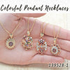 25 coloridos collares colgantes en capas de oro ($4.00) c/u